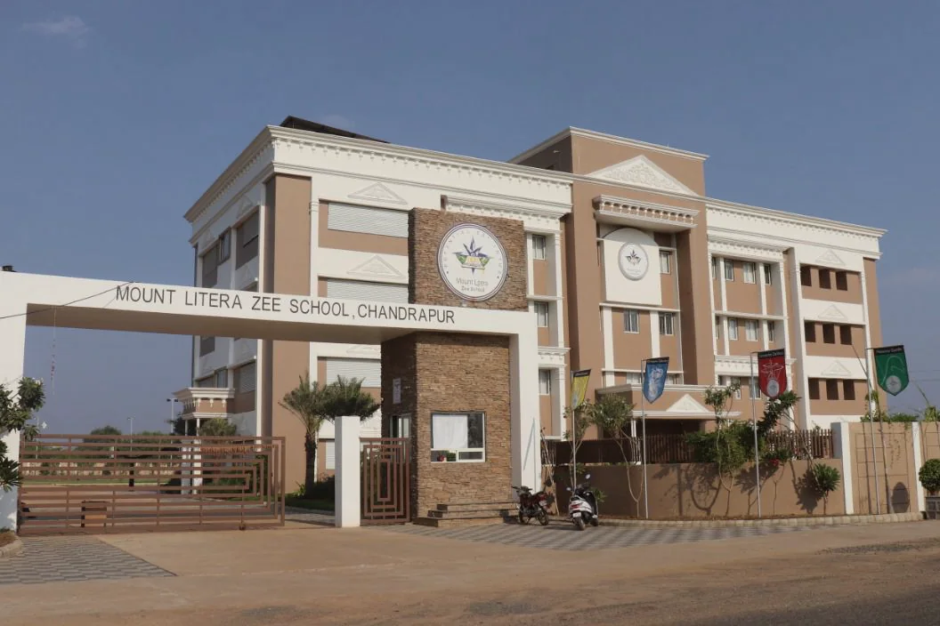 The Mount Litera Zee School building in Chandrapur, supported by Ramdevbaba Solvent